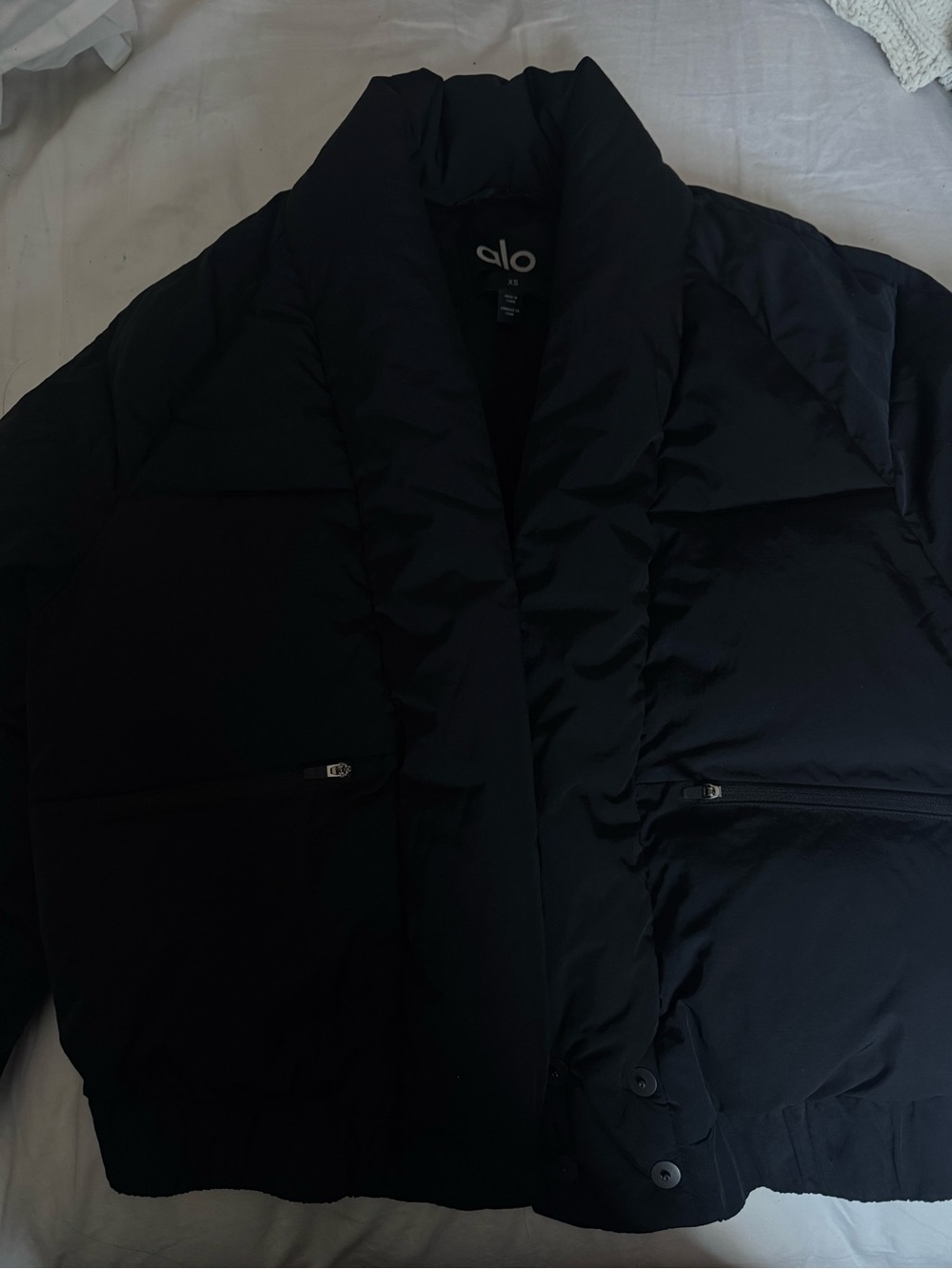 Alo Black Puffer Jacket
